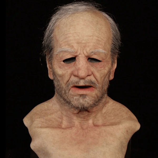 Realistic Elderly Latex Mask Halloween Cosplay Disguise