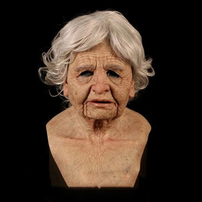 Realistic Elderly Latex Mask Halloween Cosplay Disguise