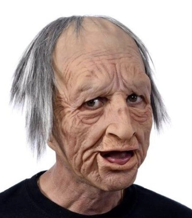 Realistic Elderly Latex Mask Halloween Cosplay Disguise