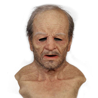 Realistic Elderly Latex Mask Halloween Cosplay Disguise