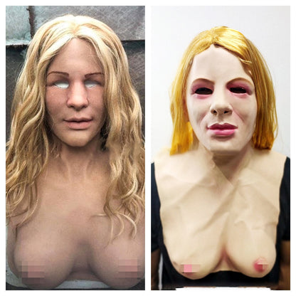 Realistic Elderly Latex Mask Halloween Cosplay Disguise