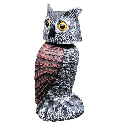 Realistic Rotating Owl Decoy Bird Repellent 2 Pack