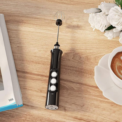 Rechargeable 3 in 1 Electric Milk Frother and Drink Mixer