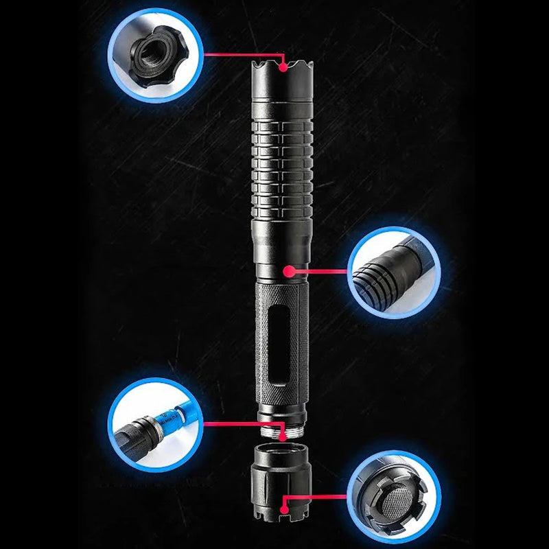 Rechargeable Adjustable Beam Laser Pointer with Aluminum Alloy Body
