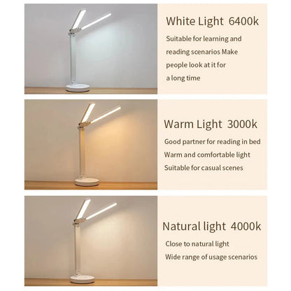 Rechargeable Adjustable Reading Lamp With Phone Holder