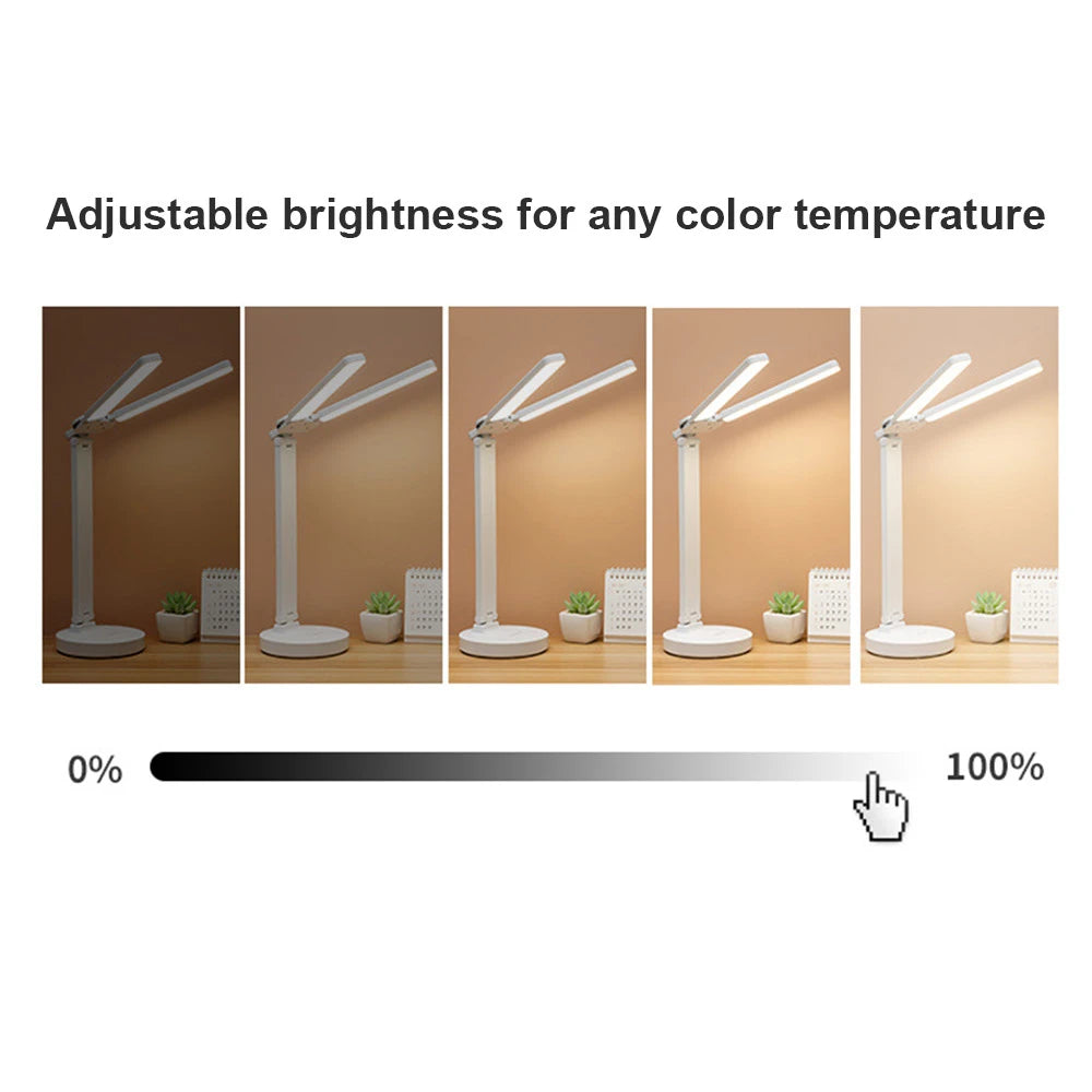 Rechargeable Adjustable Reading Lamp With Phone Holder