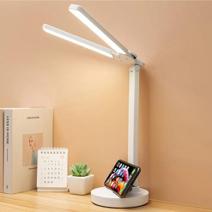 Rechargeable Adjustable Reading Lamp With Phone Holder