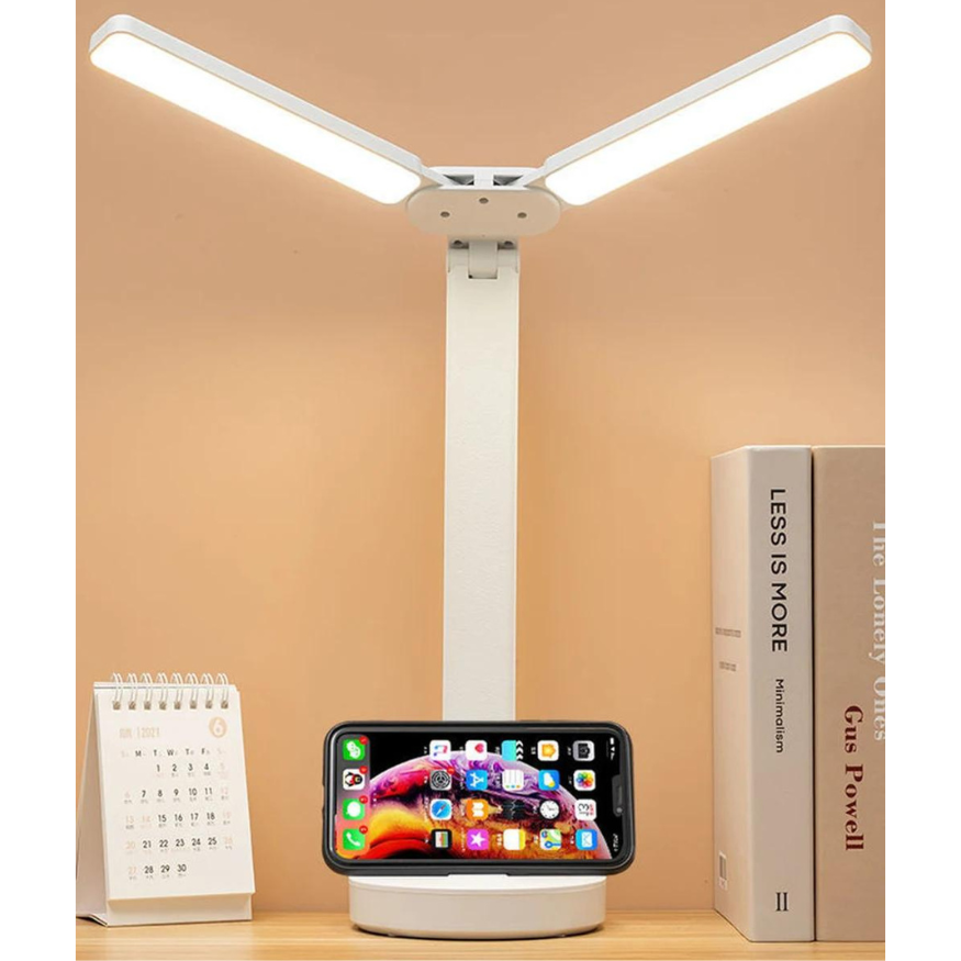 Rechargeable Adjustable Reading Lamp With Phone Holder