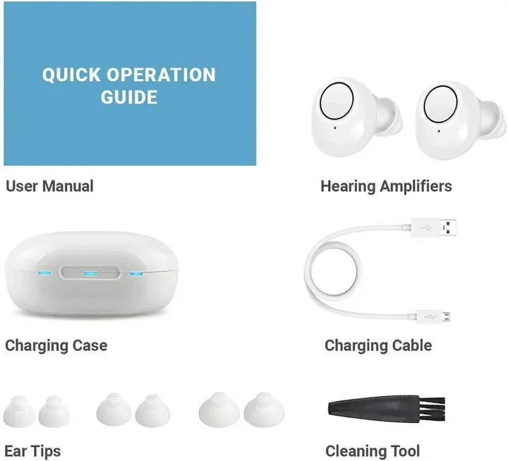 Rechargeable Bluetooth Hearing Aids With App Control