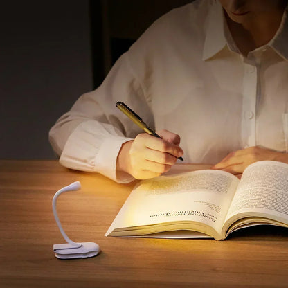 Rechargeable Clip On LED Book Light with 360° Adjustable Clip