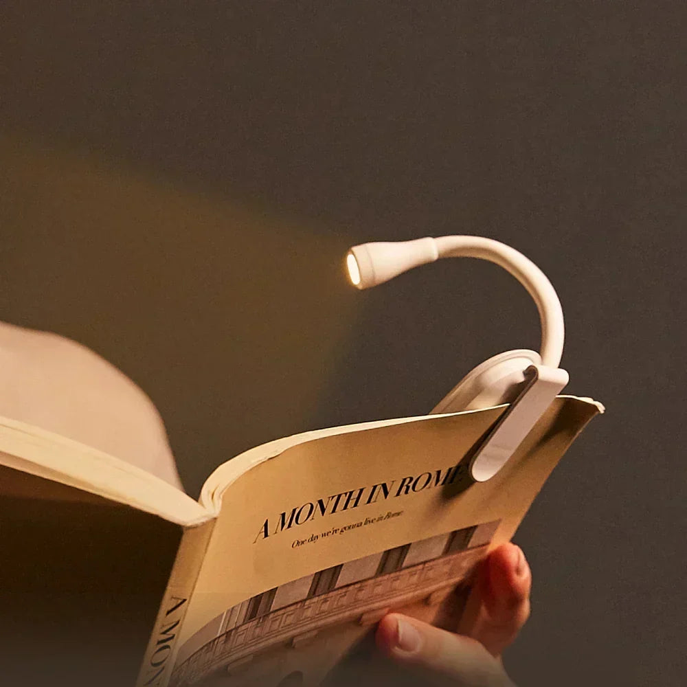 Rechargeable Clip On LED Book Light with 360° Adjustable Clip