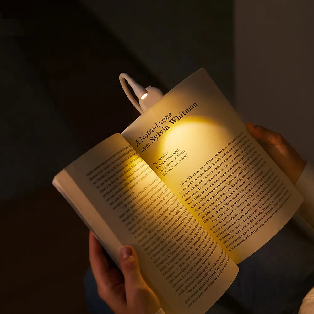 Rechargeable Clip On LED Book Light with 360° Adjustable Clip