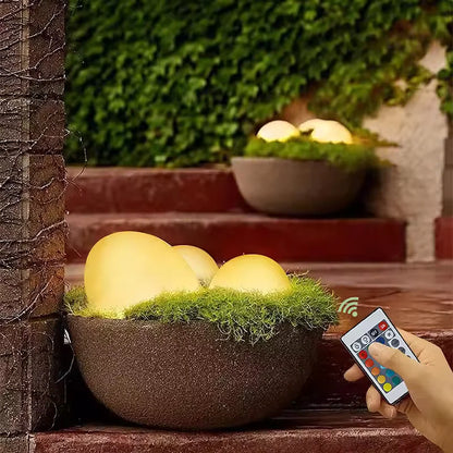 Rechargeable Cobblestone LED Garden Light