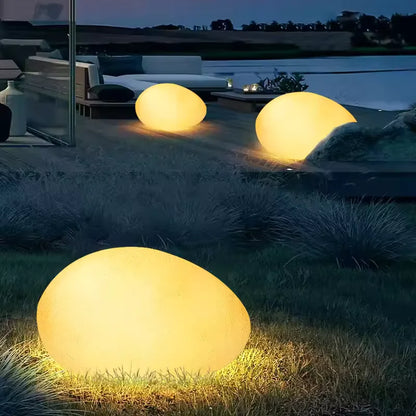 Rechargeable Cobblestone LED Garden Light