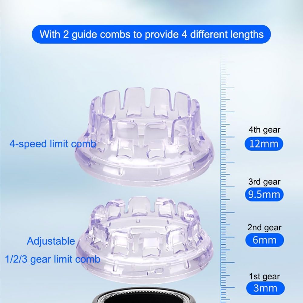 Rechargeable Cordless Hair Clipper with Adjustable Guide Combs