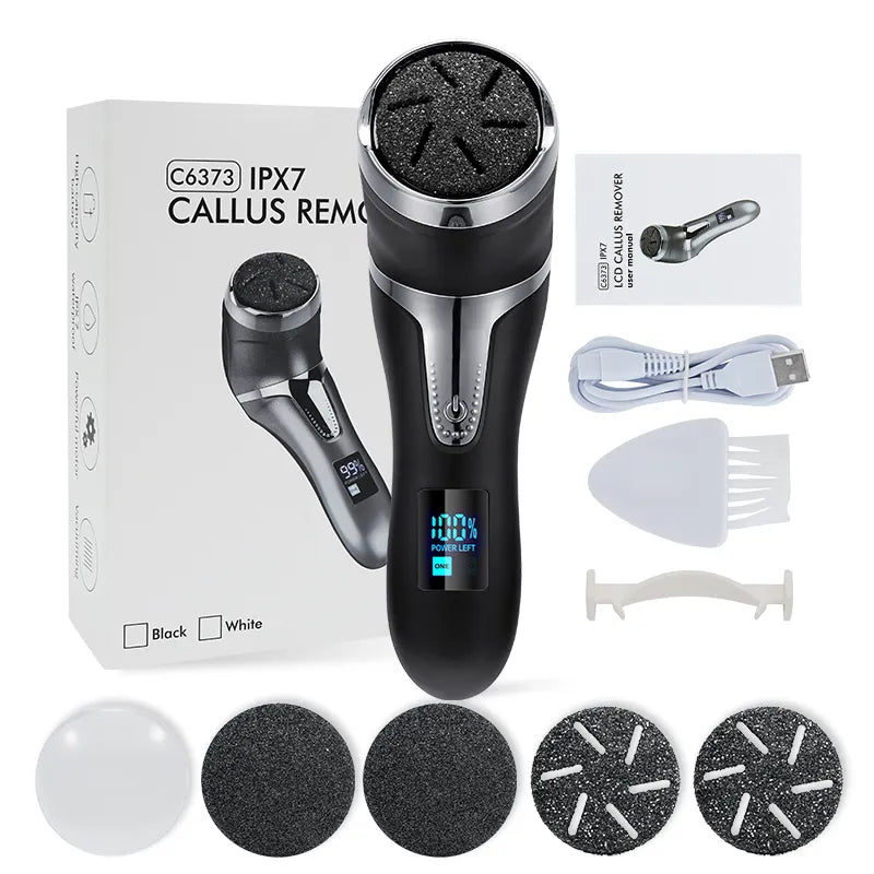 Rechargeable Electric Foot Callus Remover with Waterproof Roller Heads
