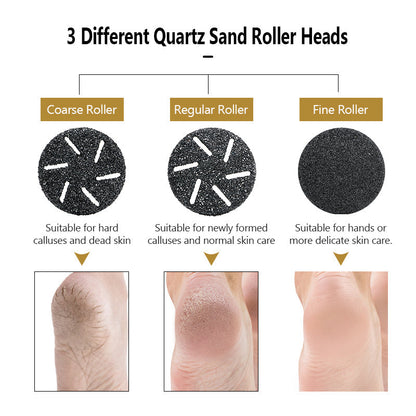 Rechargeable Electric Foot Callus Remover with Waterproof Roller Heads