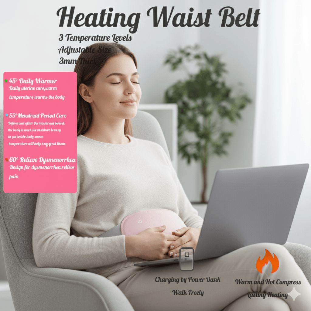 Rechargeable Electric Heating Pad with Heat and Vibration