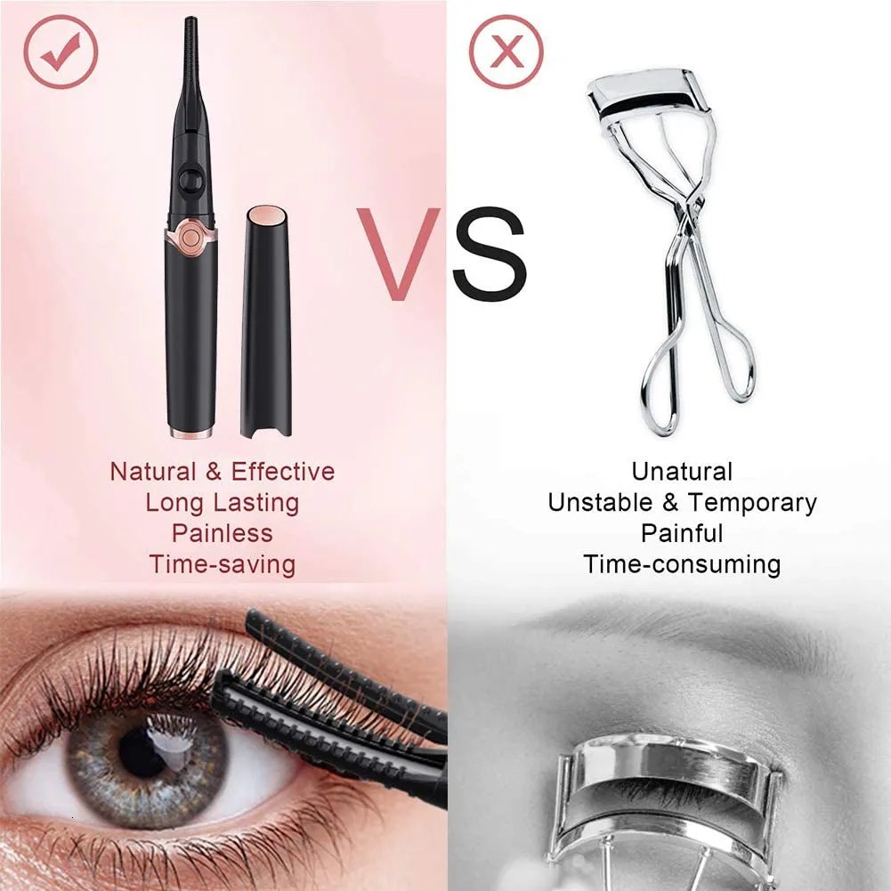 Rechargeable Heated Eyelash Curler with Adjustable Temperature