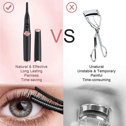 Rechargeable Heated Eyelash Curler with Adjustable Temperature
