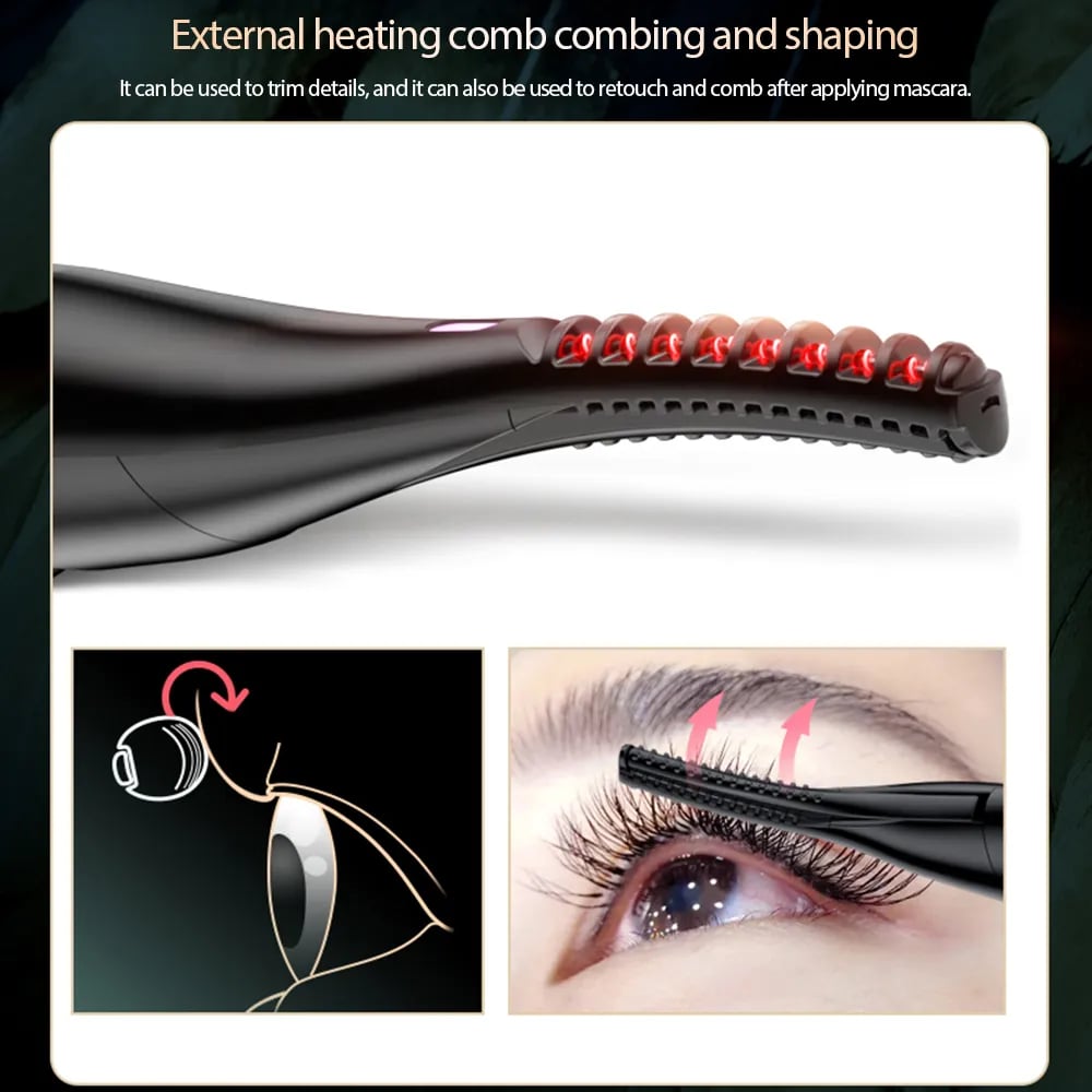 Rechargeable Heated Eyelash Curler with Adjustable Temperature