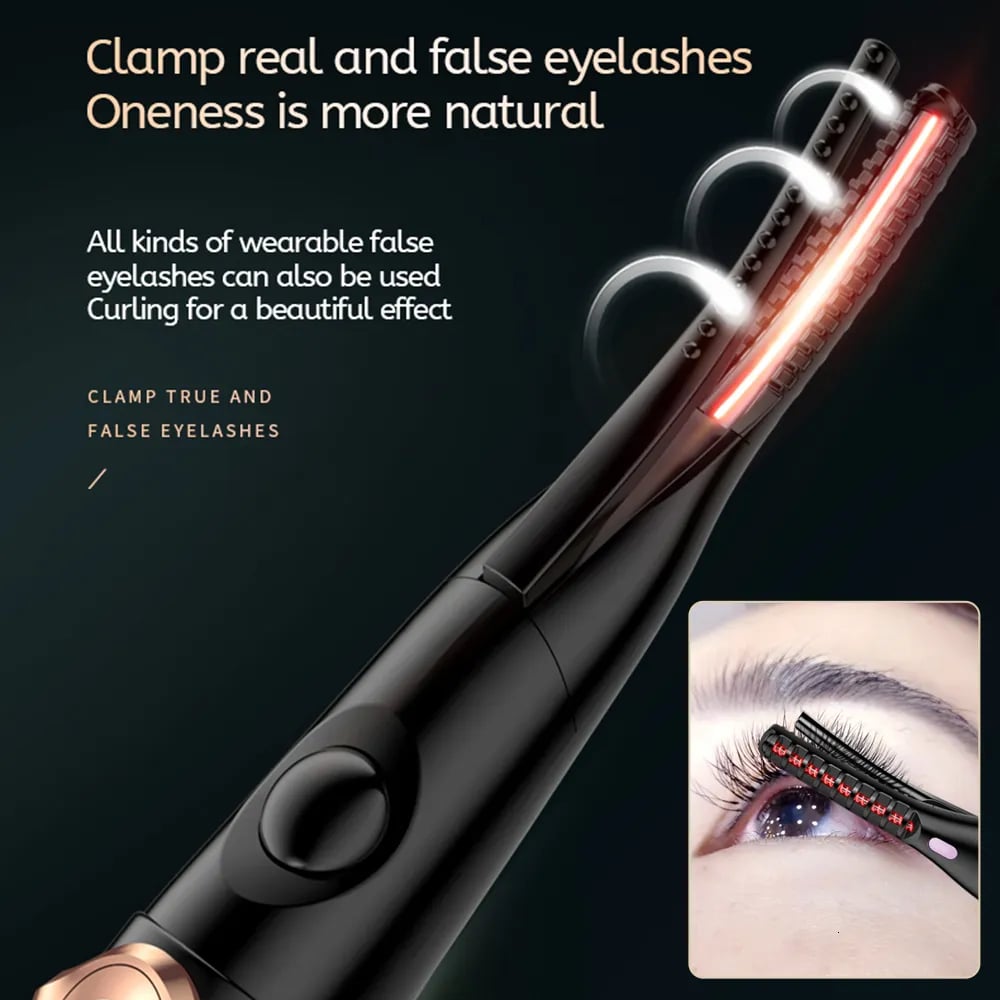 Rechargeable Heated Eyelash Curler with Adjustable Temperature