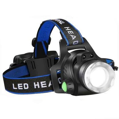 Rechargeable LED Headlamp with Zoom Focus and Multiple Light Modes