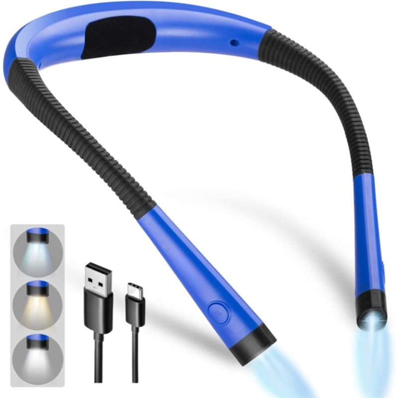 Rechargeable LED Neck Reading Light with Flexible Arms