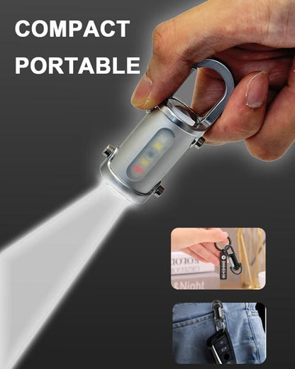 Rechargeable Multi Function Keychain Flashlight