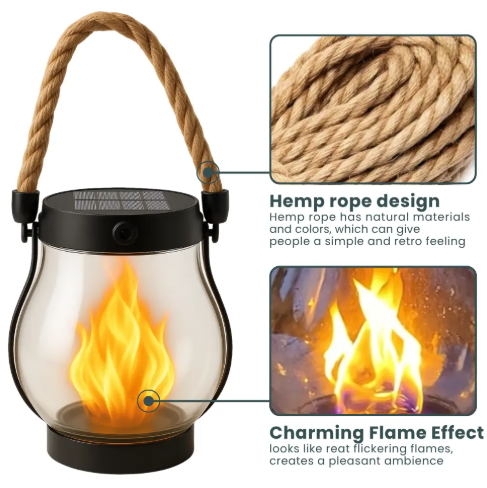 Rechargeable Rope Lantern with Automatic Light Sensor
