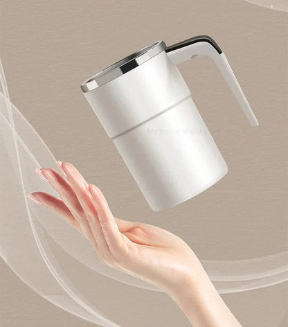 Rechargeable Self Stirring Coffee Mug with Magnetic Mixing