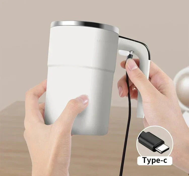 Rechargeable Self Stirring Coffee Mug with Magnetic Mixing