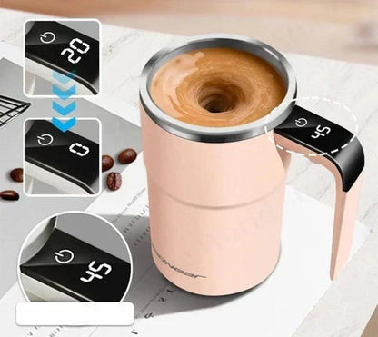 Rechargeable Self Stirring Coffee Mug with Magnetic Mixing