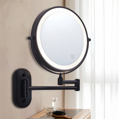 Rechargeable Wall Mounted LED Shaving Mirror 1X 10X Magnifying Mirror