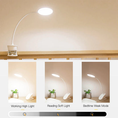 Rechargeable Wireless Clip On Bedside Reading Lamp