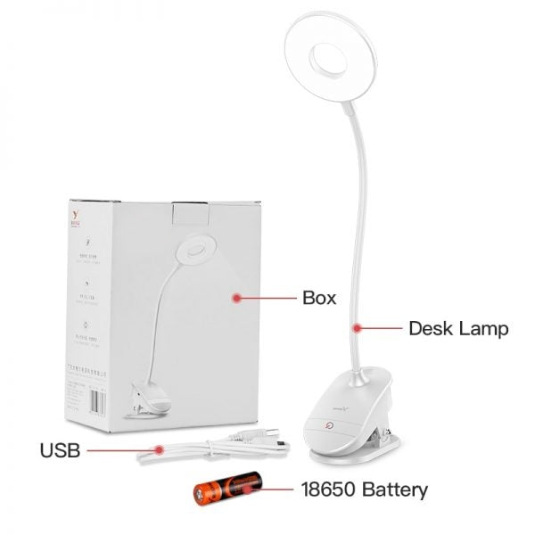Rechargeable Wireless Clip On Bedside Reading Lamp