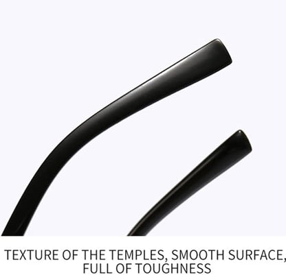 Rectangle Rimless UV400 Sunglasses Lightweight Unisex Design