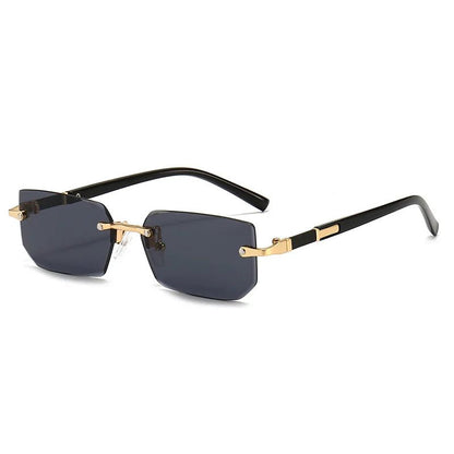 Rectangle Rimless UV400 Sunglasses Lightweight Unisex Design