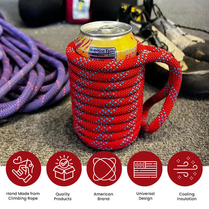 Recycled Climbing Rope Can Cooler Sleeve