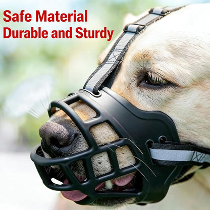 Reflective Breathable Dog Muzzle Adjustable Water Friendly Pet Muzzle
