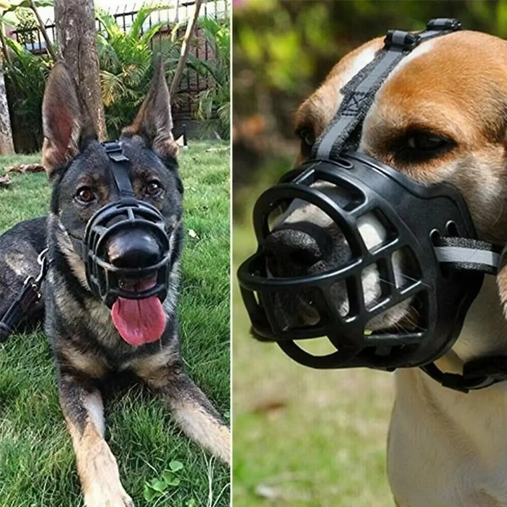 Reflective Breathable Dog Muzzle Adjustable Water Friendly Pet Muzzle