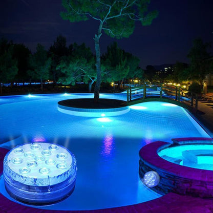 Remote Control Waterproof LED Pool Light with Magnetic Mount