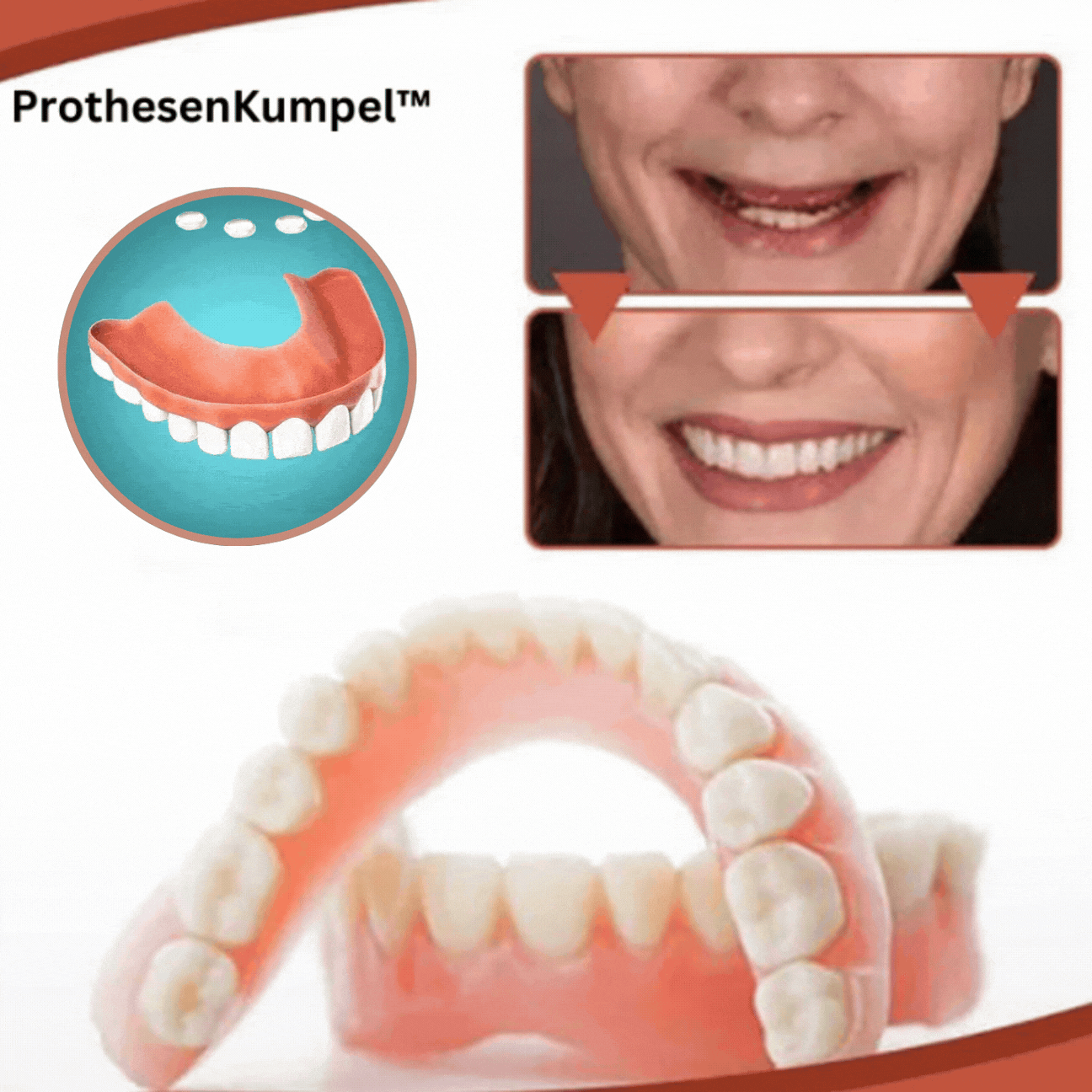 Removable Cosmetic Denture Teeth Set for Smile Enhancement