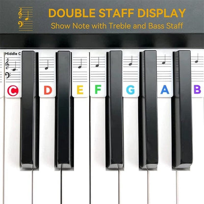 Removable Piano Keyboard Note Labels for 88 Key Keyboards