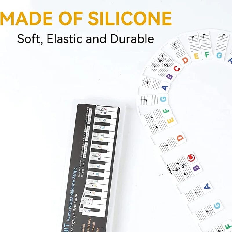 Removable Piano Keyboard Note Labels for 88 Key Keyboards