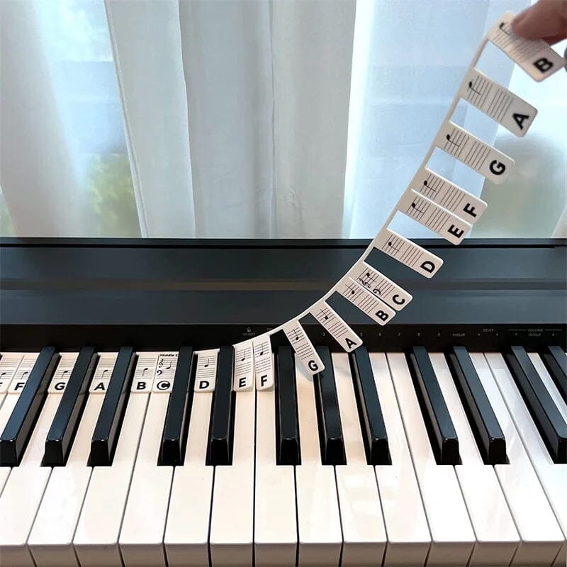Removable Piano Keyboard Note Labels for 88 Key Keyboards