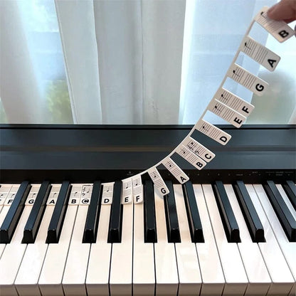 Removable Piano Keyboard Note Labels for 88 Key Keyboards
