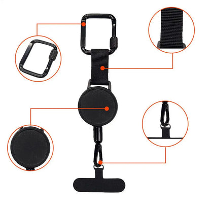 Retractable Anti Theft Phone Holder Clip