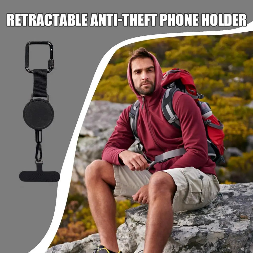 Retractable Anti Theft Phone Holder Clip
