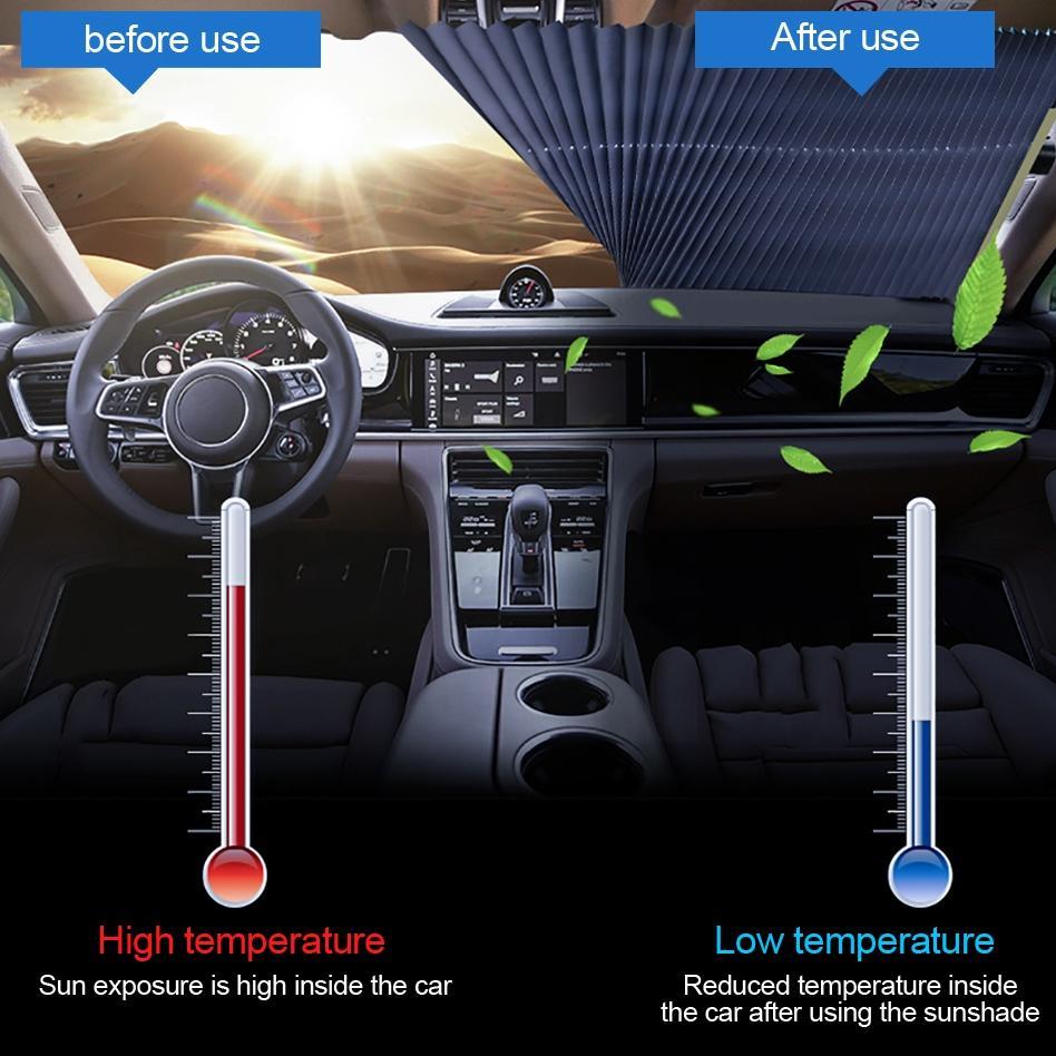 Retractable Car Windshield Sun Shade Screen